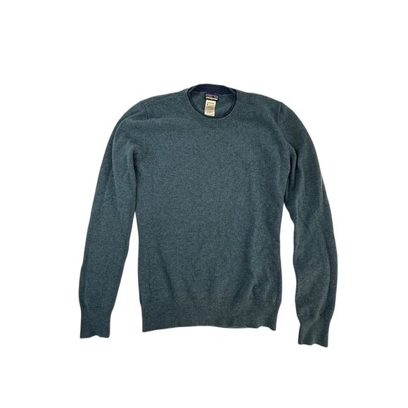 Patagonia 100% Cashmere Pullover Crewneck Sweater Women Medium Blue 50956 - Picture 10 of 10